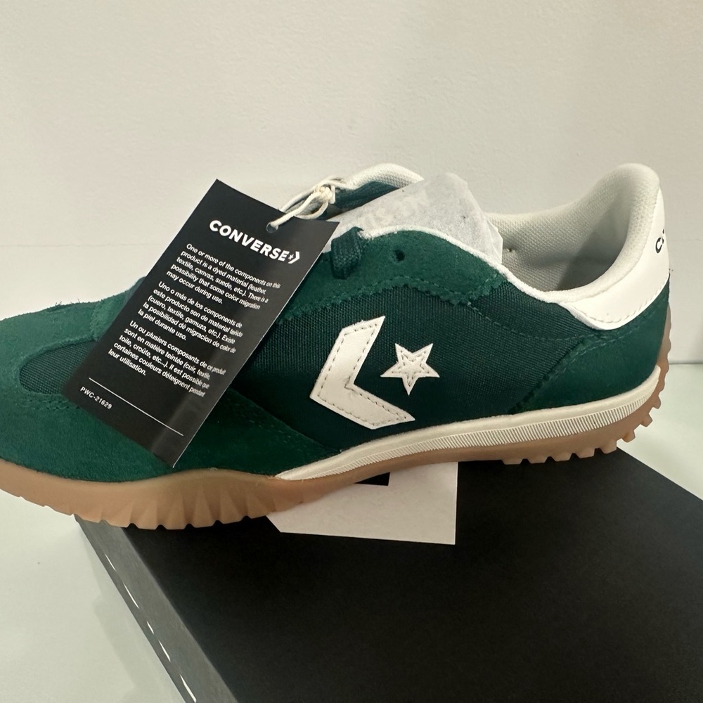 Converse Forest Green and White Athletic Shoes